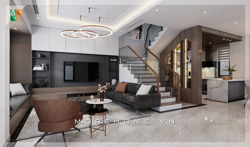 Chiêm ngưỡng mẫu thiết kế phòng khách biệt thự sang trọng với nội thất cao cấp được bố trí hợp lí cuốn hút mọi ánh nhìn