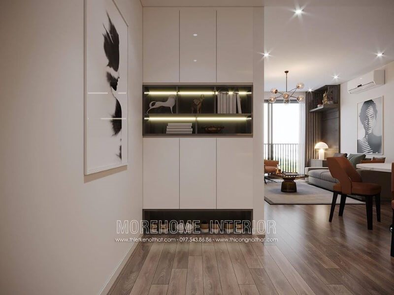 Trang trí phòng khách với tranh canvas màu trắng đen