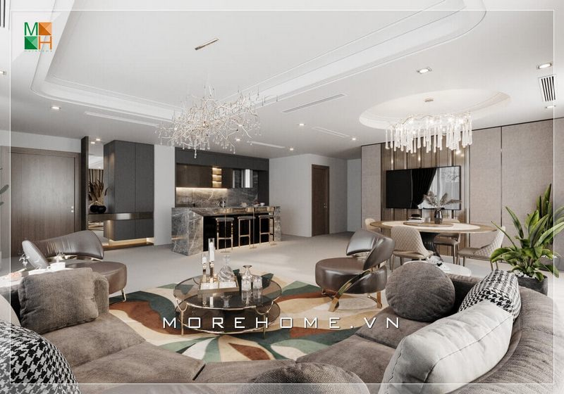 Mẫu thiết kế nội thất phòng khách khách sạn đẹp và sang trọng