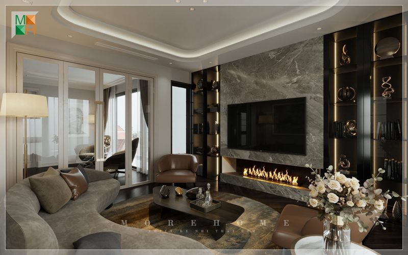 Trang trí phòng khách với nội thất hiện đại trang trí tô điểm cho không gian chính trong nhà nơi đón tiếp khách tới chơi hay tụ họp các thành viên trong gia đình trò chuyện vui vẻ.