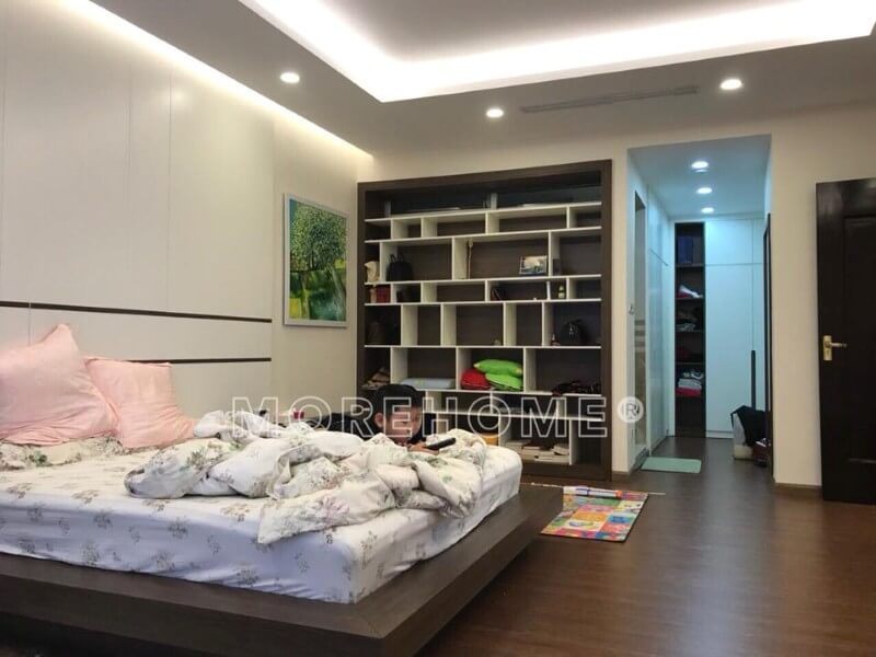 Hình ảnh công trình thi công hoàn thiện nội thất phòng ngủ master chính phong cách hiện đại tại căn hộ chung cư Imperia Garden Nguyễn Huy Tưởng Thanh Xuân Hà Nội